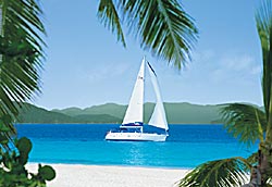 Sailing off Jost Van Dyke